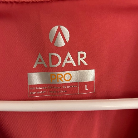 Salmon Pink Adar Scrubs Set with Jogger Pants Large - Picture 2 of 4